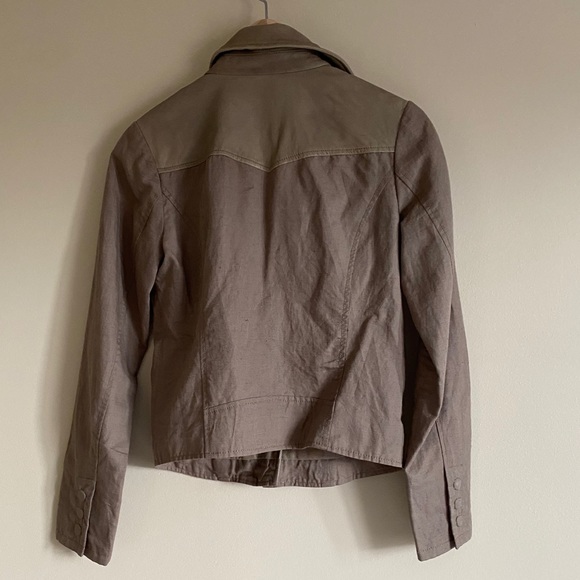Lucky Brand Leather & Canvas Jacket - Picture 3 of 5
